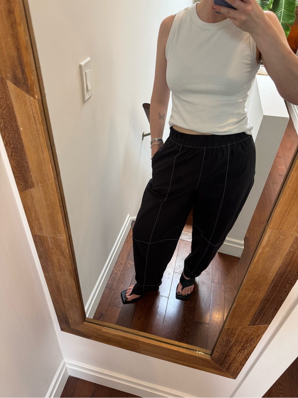 GANNI Relaxed Stitch-Detail Pants